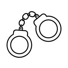 handcuffs law enforcement security metal symbol