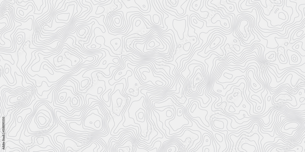 Poster minimalist white background with contour lines with geographic mapping contour line creating an abstract topographic map design effect.
