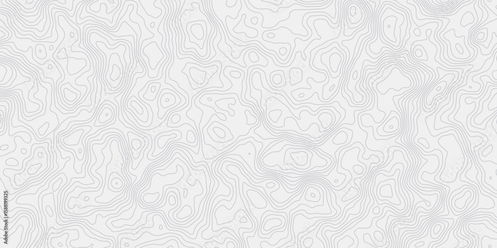 Poster minimalist white background with contour lines with geographic mapping contour line creating an abstract topographic map design effect.
