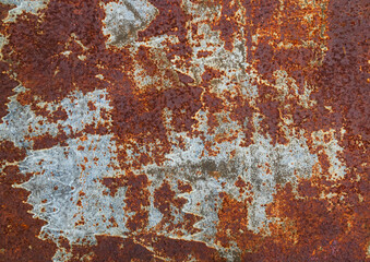 Rust iron rusty steel background old sheet brown orange color effect weathered wall floor rough...
