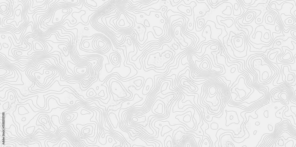 Poster minimalist white background with contour lines with geographic mapping contour line creating an abstract topographic map design effect.
