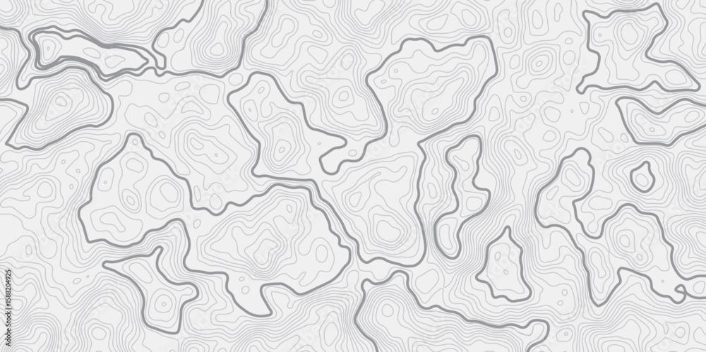Fototapete abstract modern stylized topo contour line topographic map lines pattern on a white background creat