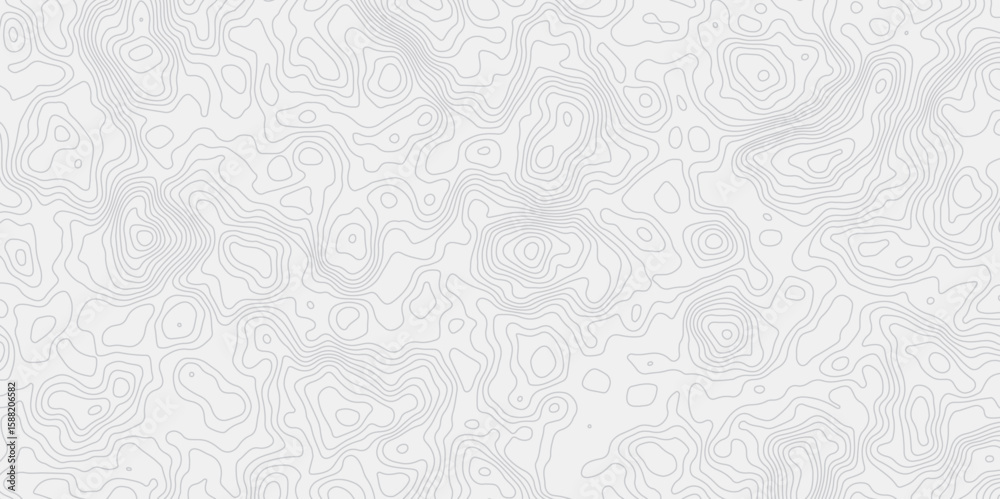 Poster minimalist white background with contour lines with geographic mapping contour line creating an abstract topographic map design effect.
