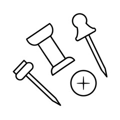 pin pushpin tack drawing office supply stationery