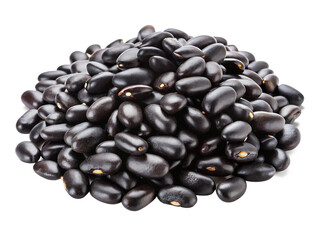 Black beans isolated on a transparent background