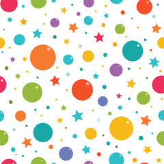 Geometric Rainbow Sunburst Seamless Vector Design