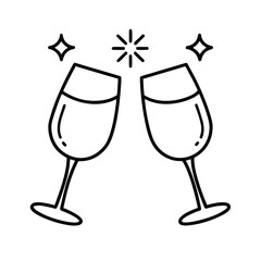 wine glasses outing celebration