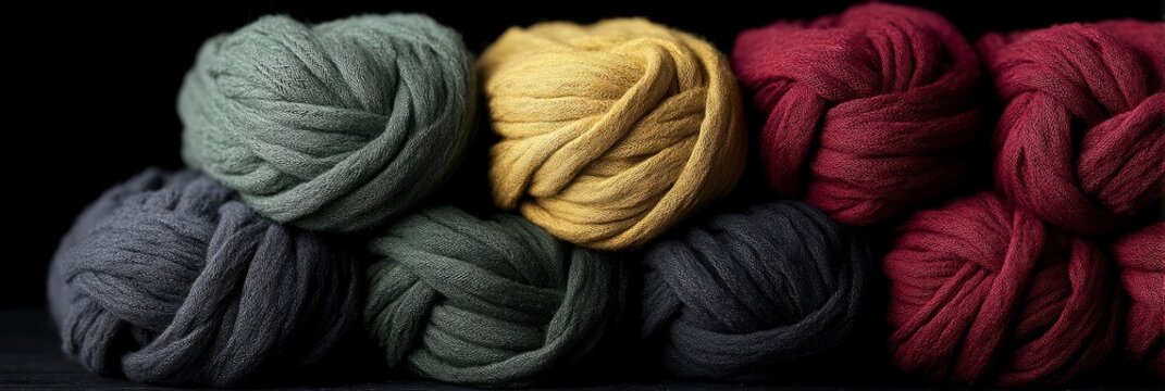 Luxurious wool skeins in rich jewel tones, perfect for Yarn Bombing Day or Sankt Knut's knitting extravaganza
