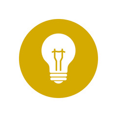 Light bulb icon isolated on transparent background