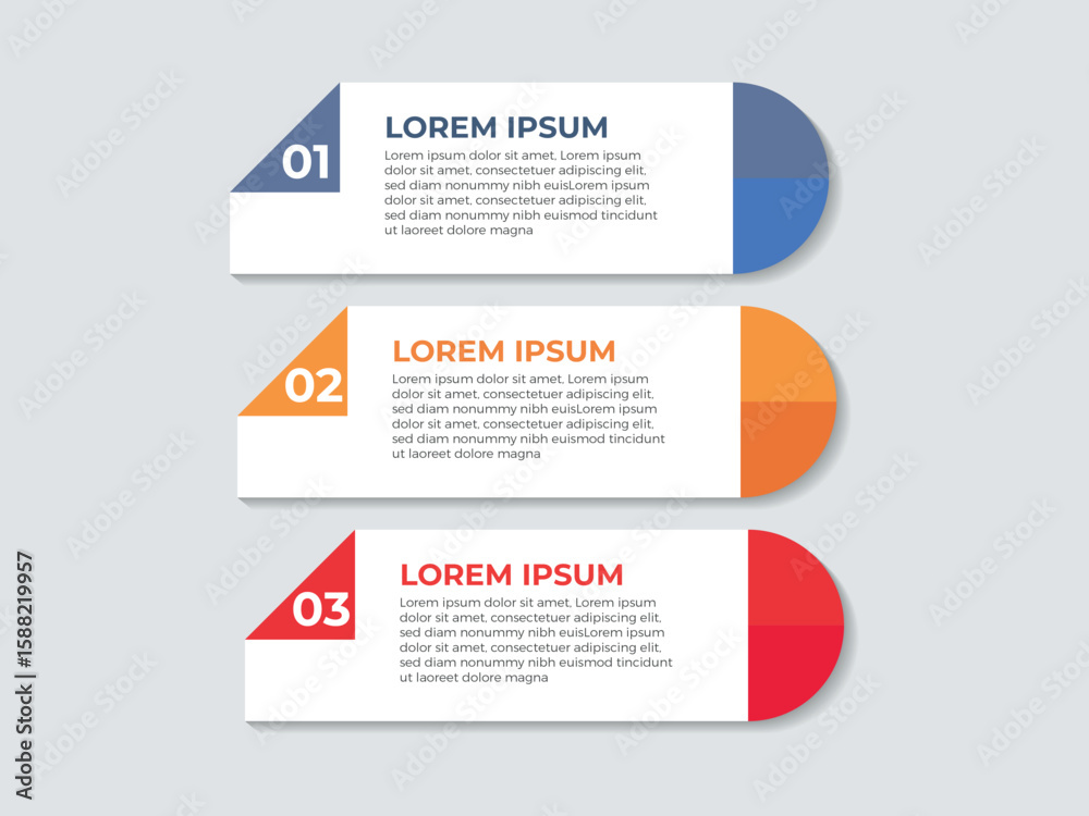 Wall mural timeline infographic design element and number options. business concept with 3 steps.