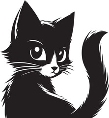 Cat Vector – Editable Flat Artwork