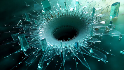 Dynamic Abstract Shattered Glass Effect