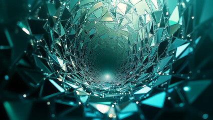 Dynamic Abstract Shattered Glass Effect