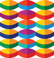 Obraz premium Modern Seamless Pattern of Random Geometric Icons