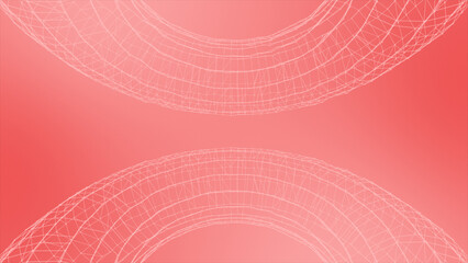 Digital Red background with dots and lines, white color simple plexus background