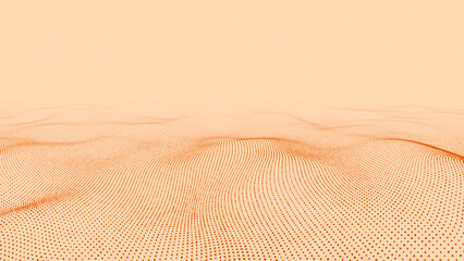 Orange color seamless fluid wave pattern futuristic minimal background