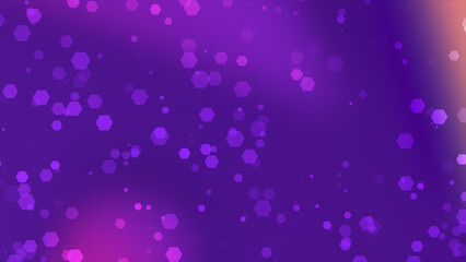 Colorful hexagon shapes particles futuristic geometrical background