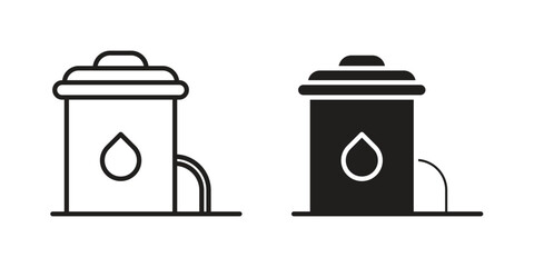 Water tank icon line style graphic design .editable vectors.