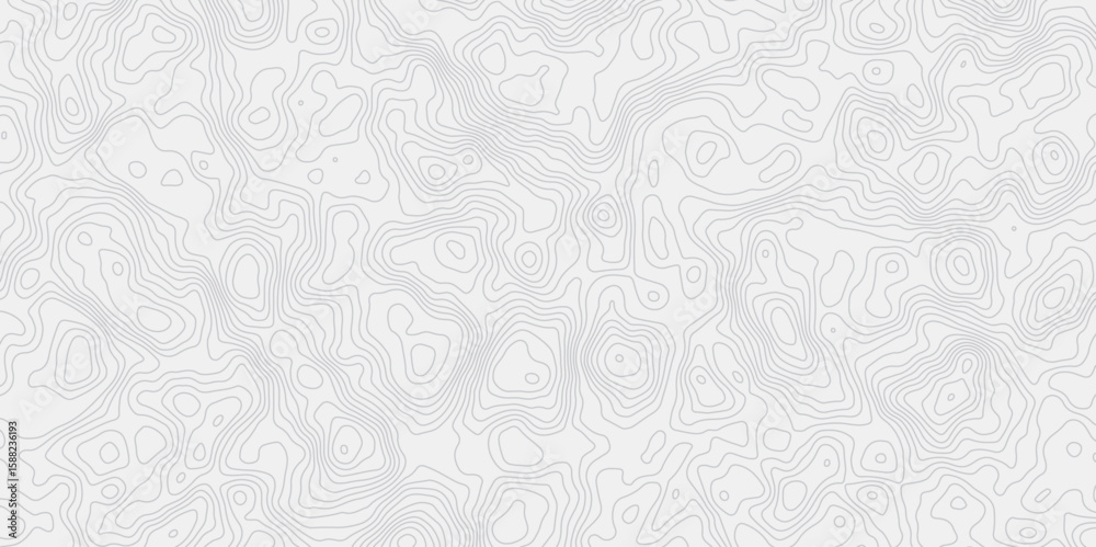 Poster minimalist white background with contour lines with geographic mapping contour line creating an abstract topographic map design effect.
