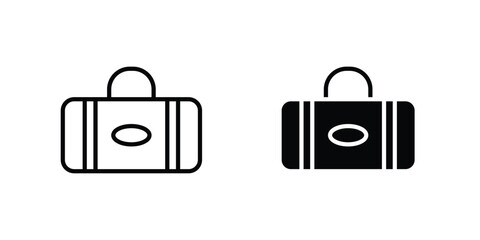 Sports bag icon line style graphic design .editable vectors.