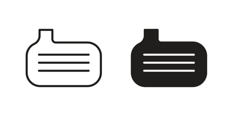 Sewerage tank icon line style graphic design .editable vectors.