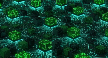 Abstract circuit board technology pattern