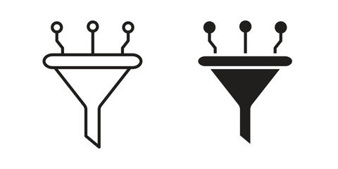 Sales funnel icon line style graphic design .editable vectors.