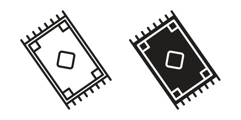 Rugs icon line style graphic design .editable vectors.