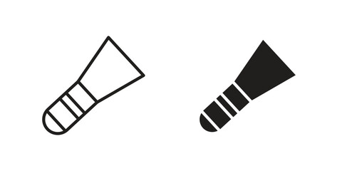 Putty knife icon line style graphic design .editable vectors.