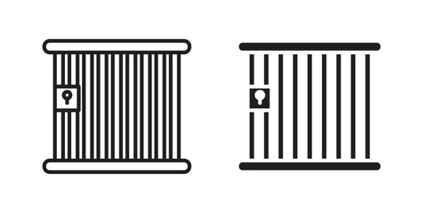 Prison icon line style graphic design .editable vectors.