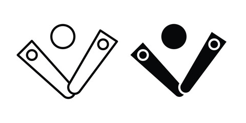 Pinball icon line style graphic design .editable vectors.
