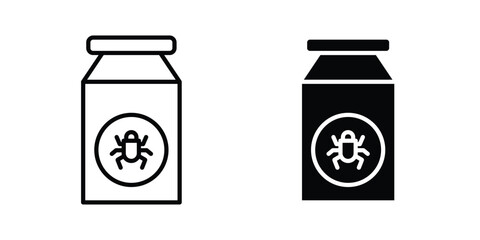 Pesticide icon line style graphic design .editable vectors.