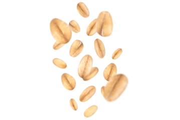 Oatmeal in motion - real levitating flakes for food design and packaging.