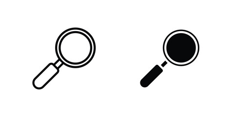 Magnifying glass icon line style graphic design .editable vectors.