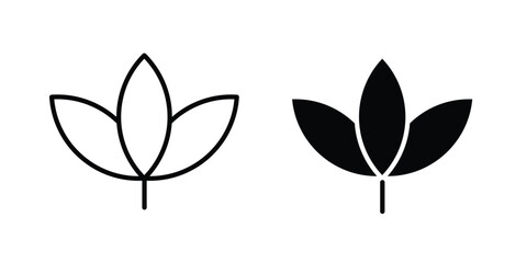 Lotus flower icon line style graphic design .editable vectors.