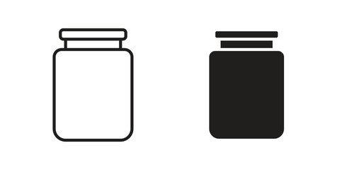 Jar icon line style graphic design .editable vectors.