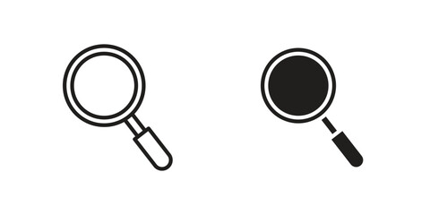 Investigate icon line style graphic design .editable vectors.