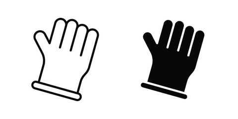 Gloves icon line style graphic design .editable vectors.