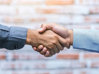 Business handshake in the office showing cooperation and success