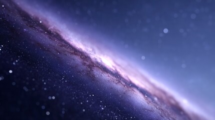 Fototapeta premium Deep space spiral galaxy with swirling purple nebulae and countless stars