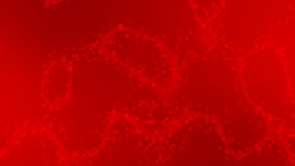 Red color abstract pattern with hi-tech squares box pattern big data able background