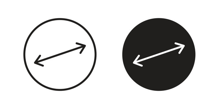 Diameter icon line style graphic design .editable vectors.