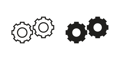 Devops icon line style graphic design .editable vectors.