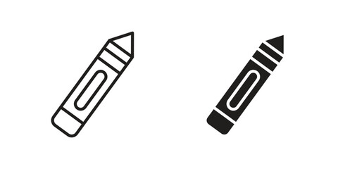 Crayon icon line style graphic design .editable vectors.