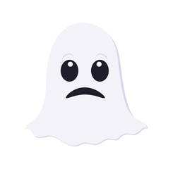 Ghost cartoon vector illustration isolated.