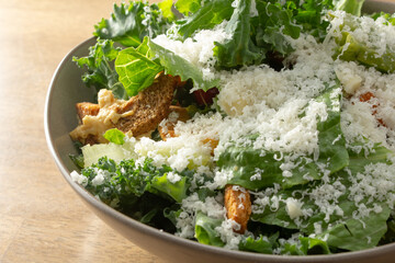 A view of a kale salad.