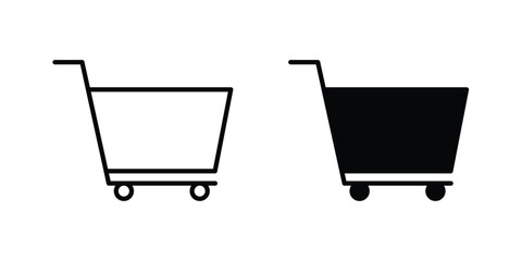 Cart icon line style graphic design .editable vectors.