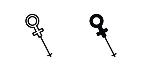 Car dipstick icon line style graphic design .editable vectors.