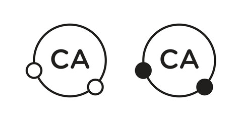 Calcium icon line style graphic design .editable vectors.