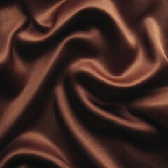 Obraz premium Rich brown silk draped in soft folds